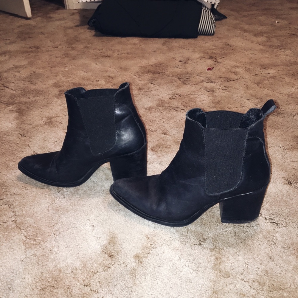 Leather booties